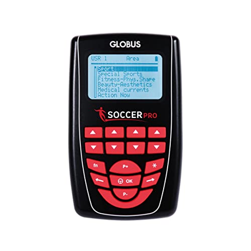 GLOBUS | Soccer Pro, 4-Kanal-Elektrostimulator, 258 Programme für Fußballspieler, verbessert die körperliche Leistungsfähigkeit, Behandlungen für die sportliche Vorbereitung von GLOBUS