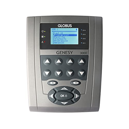 Globus | Genesy 3000, 4-Kanal-Elektrostimulationsgerät mit 423 Programmen, für professionellen und rehabilitativen Einsatz bei Erkrankungen des muskuloskelettalen Systems von GLOBUS