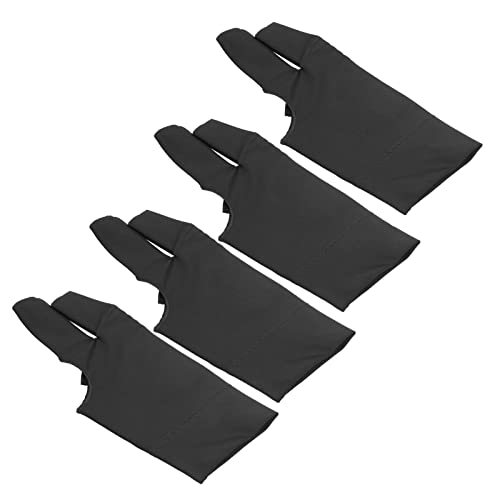 GLOGLOW Unisex-Snooker-Handschuh Zur Verbesserung der Festigkeit, 4 Stück, Offene Fingerhandschuhe für Besseren Halt und Verbesserte Genauigkeit, Geeignet für Billardsport, von GLOGLOW