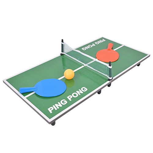 Mini-Tischtennisspielzeug für den Innenbereich mit Netz und Ball, Langlebiges Faserplattenmaterial, Ideal Zur Verbesserung der Reaktionsgeschwindigkeit von GLOGLOW