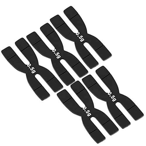 Silikon-Beschwerungsbänder Reduzieren die Armbelastung. Praktisches Badmintonschläger-Zubehör, 5 Stück, Klein und Leicht (Black) von GLOGLOW