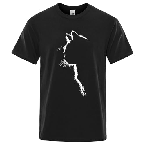 Herren-T-Shirt Baumwoll-T-Shirts Für Männer Lustig Bedruckt-Schwarz-XXXL von GLYLFQZJ