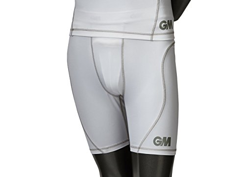 Gunn & Moore Herren Teknik Base Layer Kurze Hose, weiß/Silber, S von Gunn & Moore
