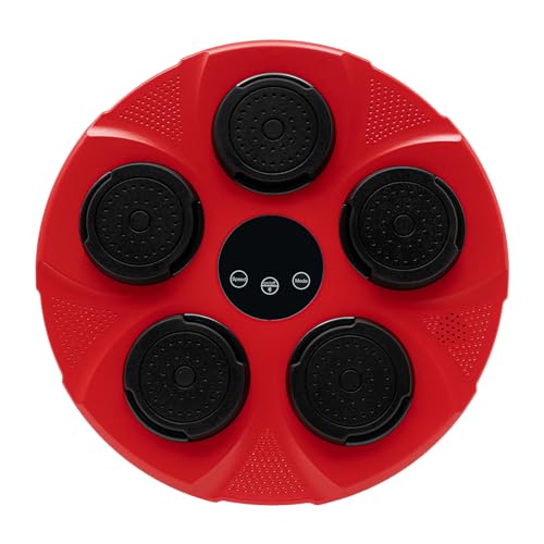 GMSLuu Music Boxing Machine elektronisches Boxgerät Wandmontiertes Boxziel Unterstützt Bluetooth Bluetooth Music Elektronischer Boxer 9 Geschwindigkeitsmodi Für Erwachsene und Kinder Exercise (Rot) von GMSLuu