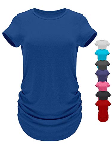 GO HEAVY Damen Multifunktions Yoga Running T-Shirt Kurzärmlig Zumba Sportshirt Schnelltrocknend Blau M von GO HEAVY