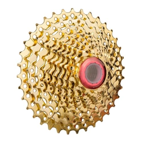 GOBBIS Fach Kassette 9/10 Geschwindigkeit optional Gold golden MTB Bike 11-36t kassettenkritzel Teile fahrradteile (Color : 9 Speed 36T) von GOBBIS