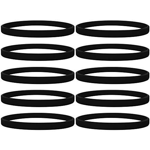 100 Stück Silikon Jelly Armbänder für Jugendliche, Gummi Armreifen, Partyzubehör- Schwarz von GOGO