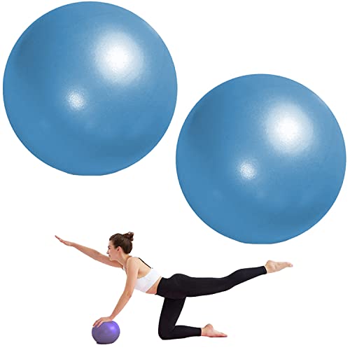 GOIEHIR Pilates Ball, Gymnastikball, für Yoga, Gleichgewichtstraining, Aerobic, Blau, 2 Stück, 25 cm von GOIEHIR