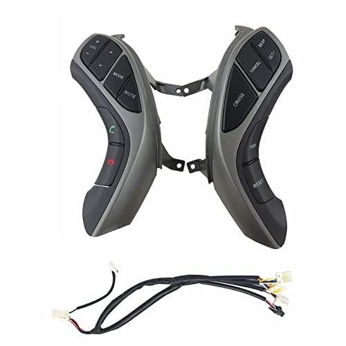 GOLCD Auto-Lenkrad-Tasten-Steuerung Lautstärkekanal Telefon Tempomat-Tastenschalter, für Hyundai Elantra at 2012 2013 2014 2015 von GOLCD