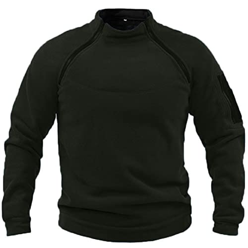 GOLDP Tactical Combat Fleece Pullover Jacket Men Military Athletic Sport Jumper Tops Army Windproof Sweaters (2XL,Dark Brown) von GOLDP