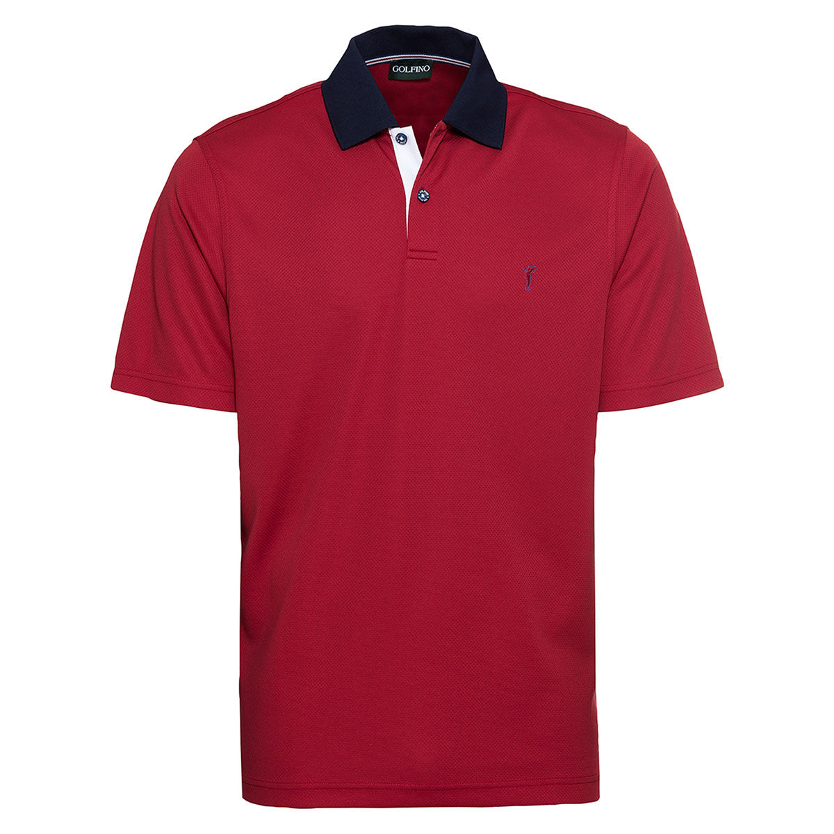 GOLFINO Men's Infrared Golf Polo Shirt, Mens, Crimson, Small | American Golf von GOLFINO
