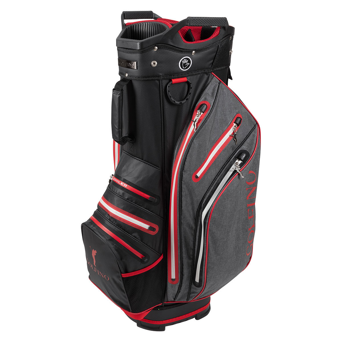 GOLFINO Waterproof Golf Cart Bag, Black/red, One Size | American Golf von GOLFINO