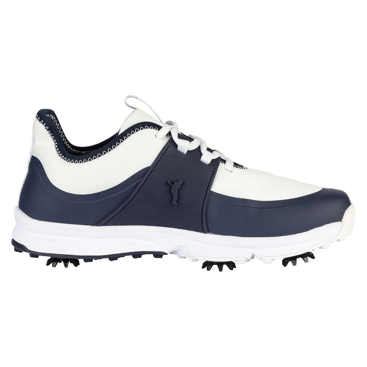 GOLFINO Women's Navy Blue and White Comfortable Linda Waterproof Spiked Golf Shoes, Size: 4 | American Golf von GOLFINO