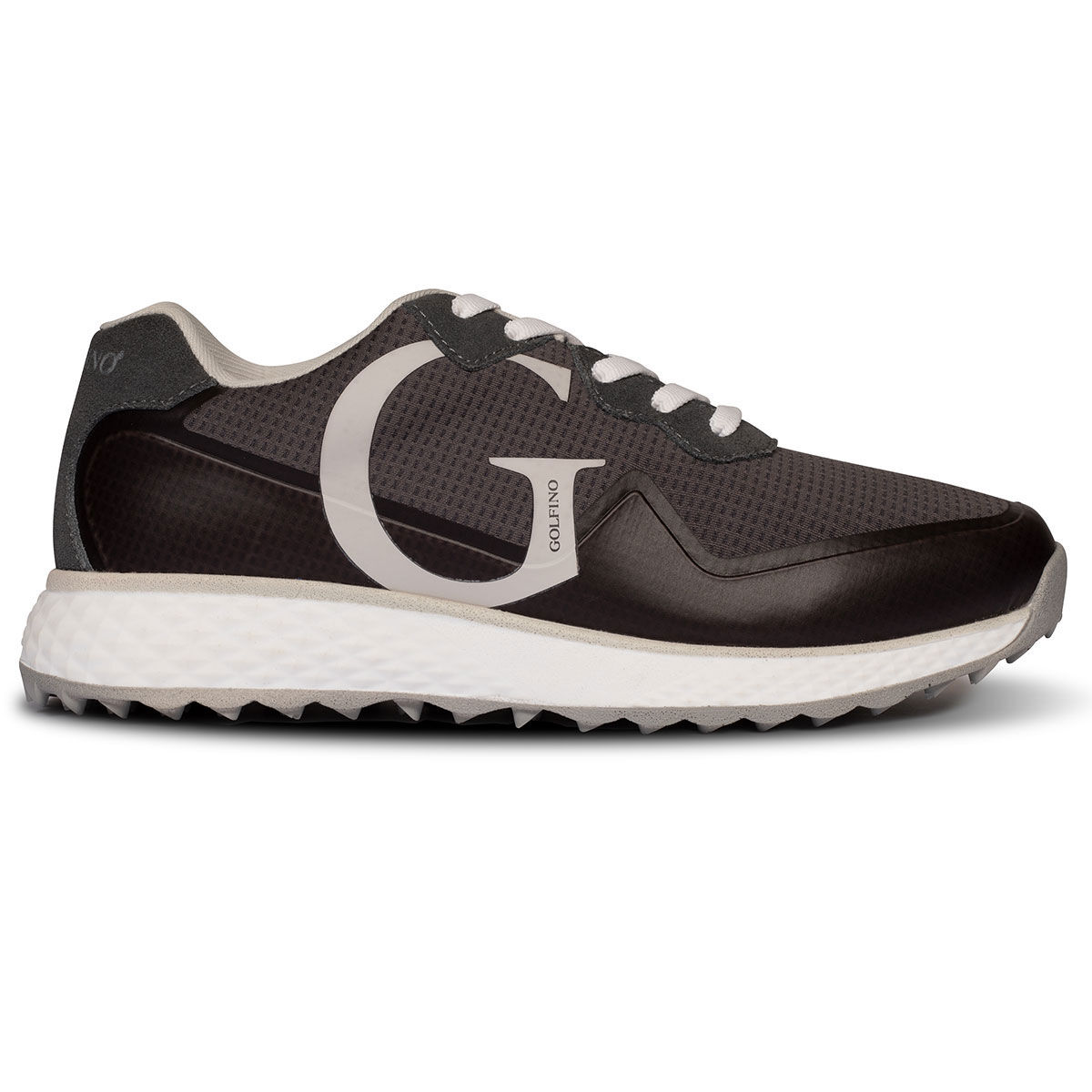 GOLFINO Womens Black and Grey Retro Runner Golf Shoes, Size: 4| American Golf von GOLFINO