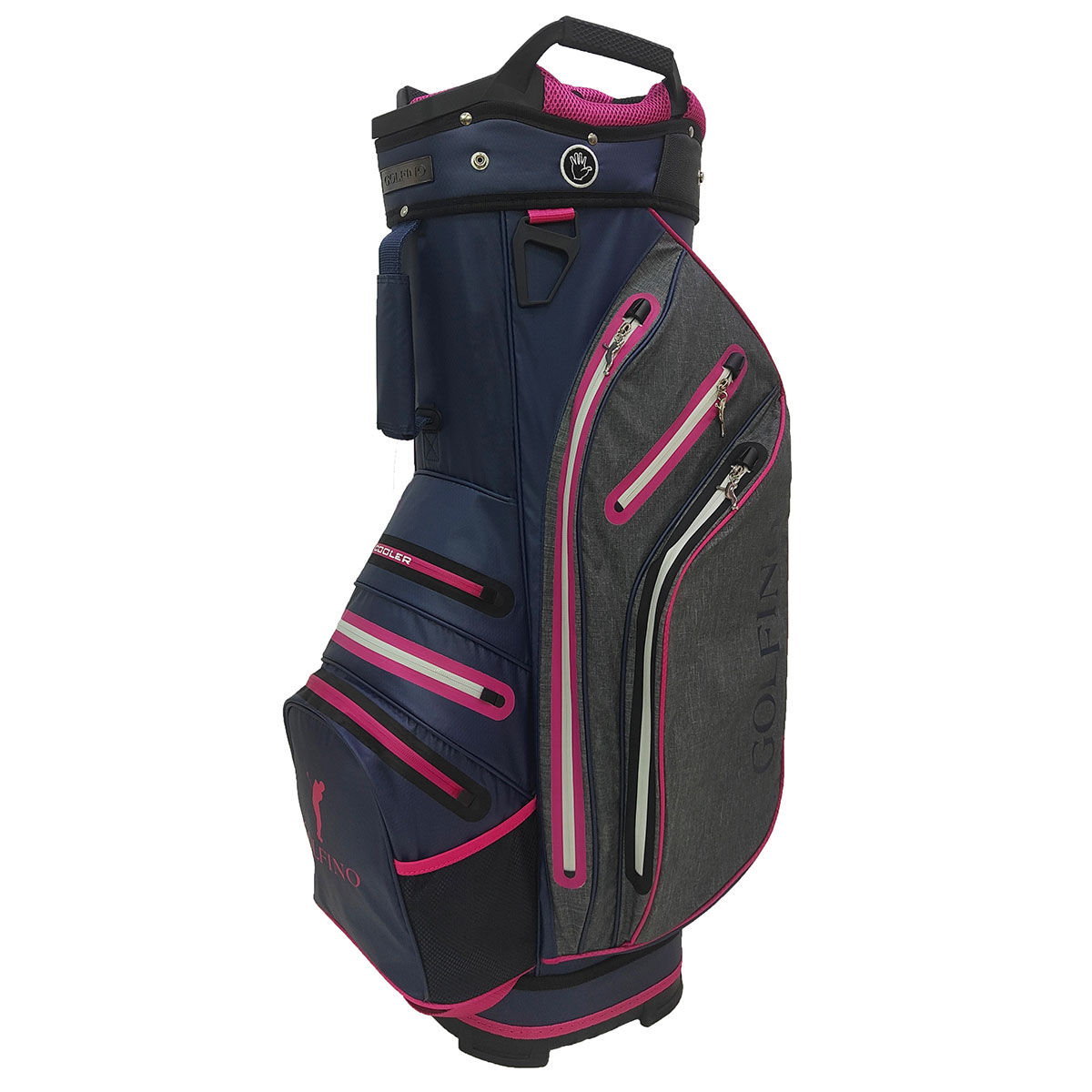 GOLFINO Womens Waterproof Golf Cart Bag, Female, Navy/pink, One Size | American Golf von GOLFINO