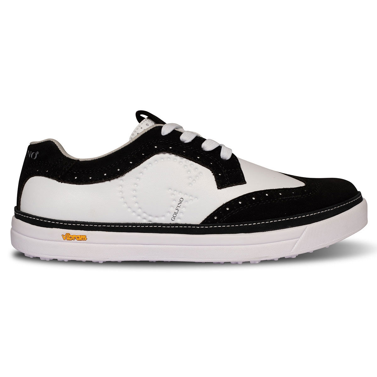 GOLFINO Womens White and Black Casual Brogue Golf Shoes, Size: 4| American Golf von GOLFINO