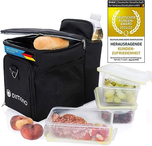 XXL Kühltasche iolierte Getränke & Snack-Tasche Isotasche Picknick-Tasche für Camping Reisen Urlaub 15, 25 oder 45 Liter (Schwarz, 15 Liter) von GOODS+GADGETS