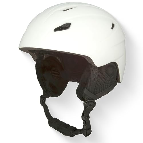 GOOFF Speed Skihelm - Helm mit Belüftung und Öffnungs-Schließfunktion - Leichtgewicht und Renn-Design - Integrierter Skibrillenhalter - Für Männer und Frauen (M, Weiss) von GOOFF