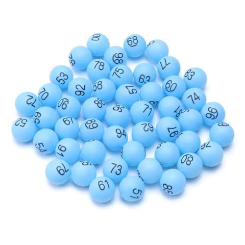 GOOHOCHY 100 Stück Trainings-Pong Ersatz für Bingo-Bälle Spiel kleine Bingo-Bälle nummeriert Bingo-Maschine Ball Nummer Kind Buchstabe von GOOHOCHY