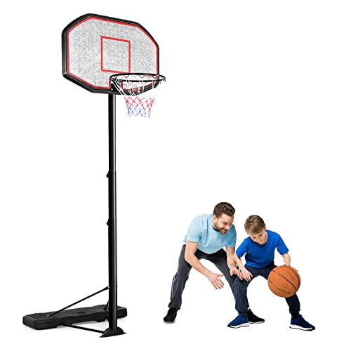 GOPLUS Basketballständer, Basketballanlage höhenverstellbar 220 bis 305cm, Basketballkorb mit Ständer Outdoor für Junge und Erwachsene von GOPLUS
