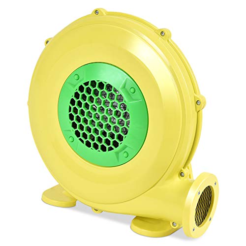GOPLUS Bläser Gebläse Luftgebläse elektrisch Luftpumpe Ventilator professionelle Windmaschine aus Eisen und PP, gelb und grün 220-240V/50HZ (450W) von GOPLUS