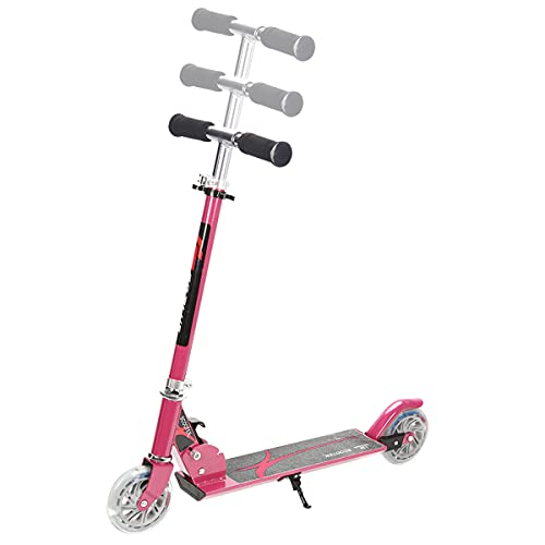 GOPLUS Kinder Roller Scooter klappbar Tret Roller Cityroller Kickscooter mit LED Räder Ständer ab 4 Jahre bis 70 kg (rosa) von GOPLUS