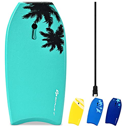 GOPLUS Surfboard Surfbrett Bodyboard Shortboard Schwimmbrett Farbwahl, Schwimmboard 94x47x5,5cm (Grün-M) von GOPLUS
