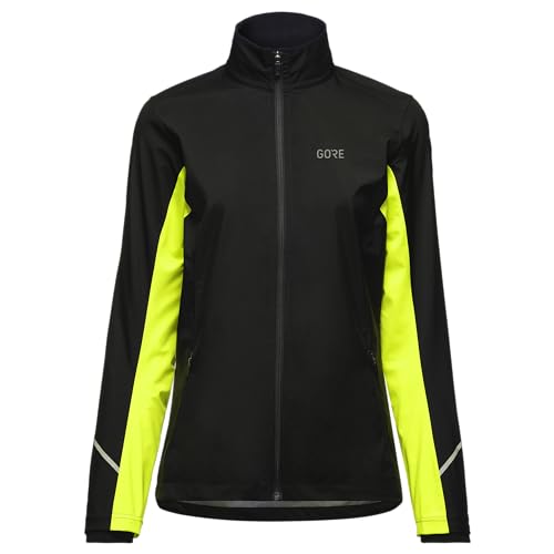 GORE WEAR R3 Damen Jacke Partial GORE-TEX INFINIUM, 34, Schwarz/Neon-Gelb von GORE WEAR