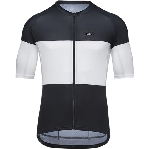 GOREWEAR Atmungsaktives Herren Fahrrad-Trikot, Spirit Stripes, Schneller Feuchtigkeitstransport, Einzigartiges Design, Kurzarm Fahrrad-Shirt, Schwarz/Weiss von GORE WEAR