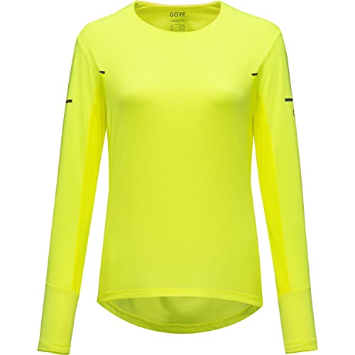 GOREWEAR Damen Langarm-Laufshirt Vivid Vest, Neon Yellow, 34 von GORE WEAR