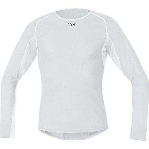 GORE WEAR Winddichtes Herren Thermo-Unterzieh-Shirt, Multisport, GORE WINDSTOPPER, M, Hellgrau/Weiß von GORE WEAR