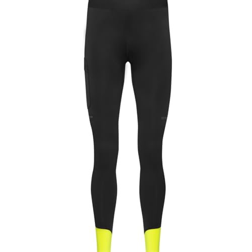 GOREWEAR CONCURVE Thermo Tights Herren, Black/Neon Yellow, S von GORE WEAR