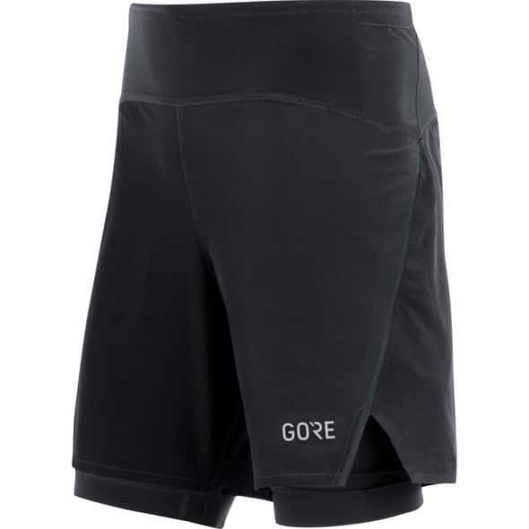 GOREWEAR R7 2in1 Shorts Herren Laufshorts (Schwarz XL ) Laufbekleidung von GOREWEAR