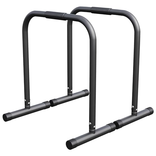 GORILLA SPORTS® Dip Barren - 2er Set, 61 x 38 x 73 cm, bis 200 kg, Rutschfest, Farbwahl - Fitness Parallettes, Dip Station, Push Up Stand Bar, Dip Stangen, Dip Ständer, Calisthenics Trainingsgerät von GORILLA SPORTS