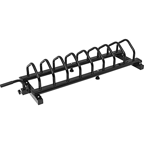 GORILLA SPORTS® Hantelscheibenständer - mit 30 mm und 50 mm Scheibenaufnahme, 151 x 53 x 30 cm, bis 400 kg Belastbar, Schwarz - Hantelständer, Hantelablage, Hantelscheibenablage für Gewichtsscheiben von GORILLA SPORTS