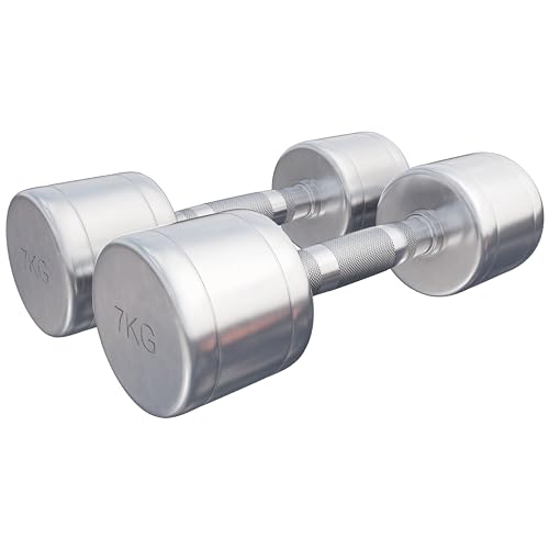 GORILLA SPORTS® Kurzhanteln - Einzeln/2er Set, 2-30kg Gewichte, mit/ohne Hantelständer, Rutschfest, gerändelt, Verchromter Stahl - Hantelset, Rundhanteln, Kurzhantelset, Gym, zu Hause, Fitness von GORILLA SPORTS