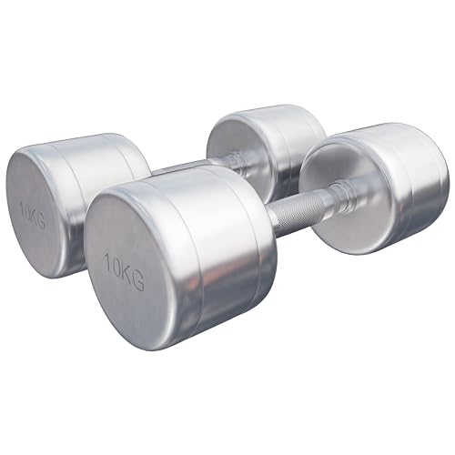 GORILLA SPORTS® Kurzhanteln - Einzeln/2er Set, 2-30kg Gewichte, mit/ohne Hantelständer, Rutschfest, gerändelt, Verchromter Stahl - Hantelset, Rundhanteln, Kurzhantelset, Gym, zu Hause, Fitness von GORILLA SPORTS