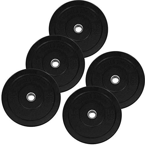 GORILLA SPORTS® Olympia Hantelscheiben - 5 kg, 10 kg, 15 kg, 20 kg, 25 kg, 30 kg, 40 kg, 50 kg Gewichte, 50mm Bohrung, Einzeln/Set, gummiert - Bumper Plates, Olympiascheiben, Gewichtsscheiben von GORILLA SPORTS