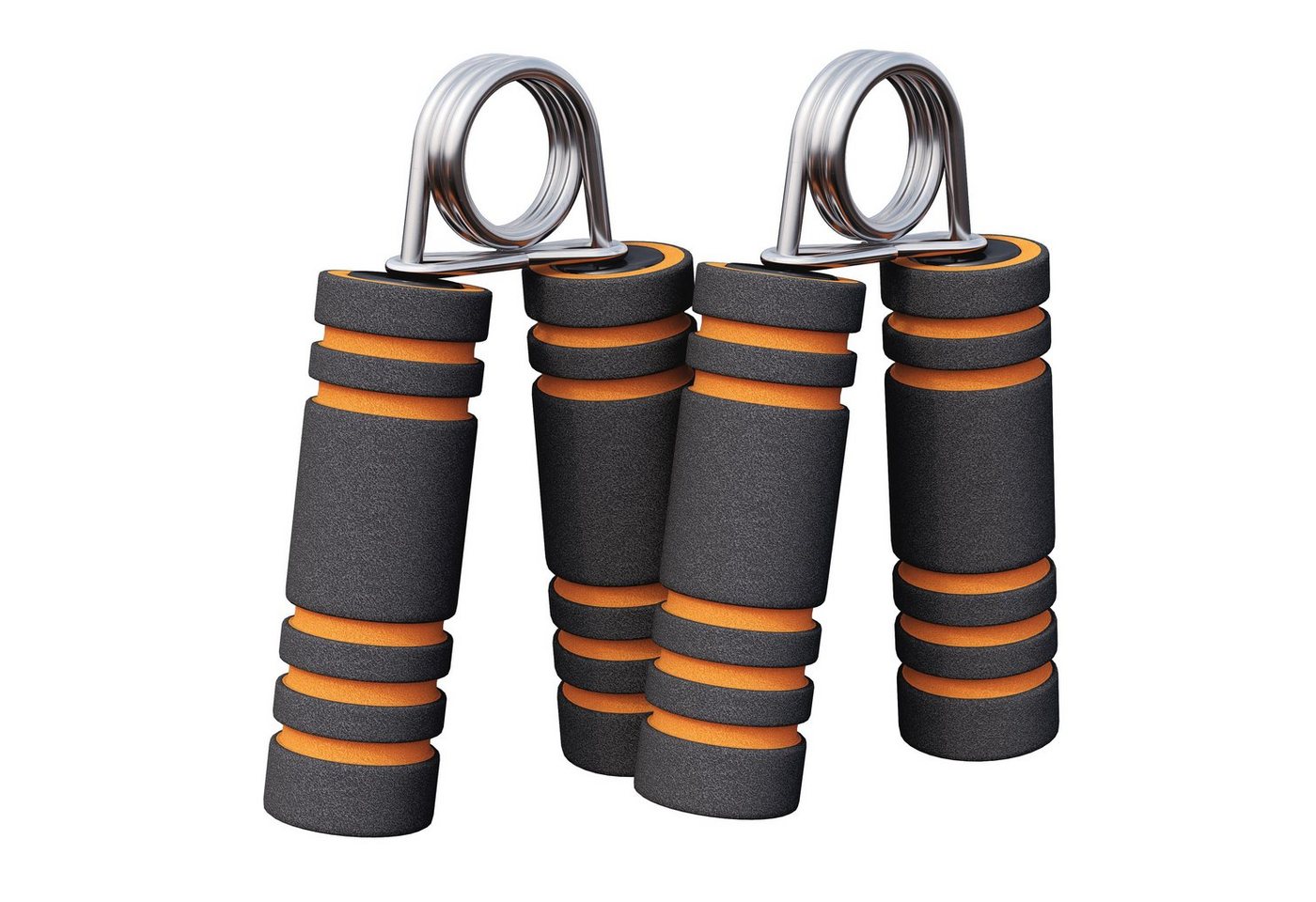 GORILLA SPORTS Handmuskeltrainer 2er Set, verchromte Federringe, Schaumstoff Griffpolsterung (1-St) GORILLA SPORTS Handmuskeltrainer 2er Set, verchromte Federringe, Schaumstoff Griffpolsterung (1-St) von GORILLA SPORTS