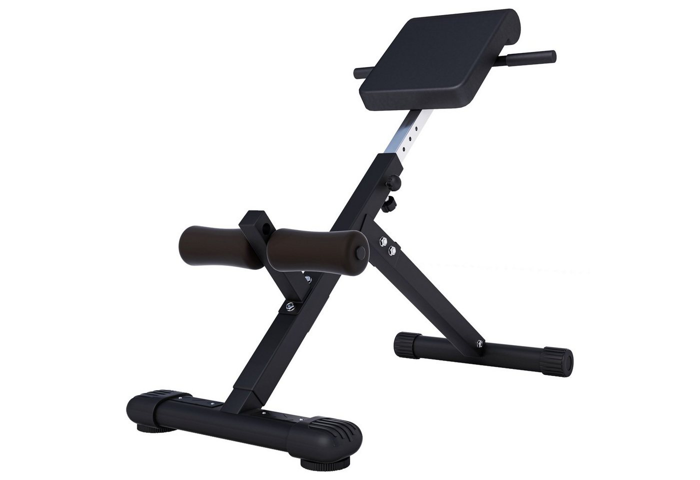 GORILLA SPORTS Rückentrainer Hyperextension - Verstellbar, Klappbar, Schwarz / Weiß - Bauchtrainer von GORILLA SPORTS