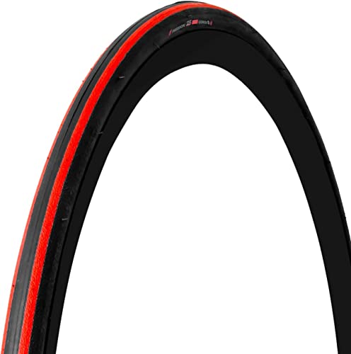 GORIX Rennrad-Slick-Reifen 700×23C oder 700×25C Fahrrad (Passion) (700×23c, Schwarz×Rot (1 Reifen)) von GORIX