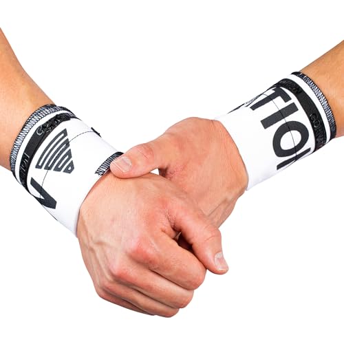 GORNATION Handgelenk-Bandagen - Performance Wrist Wraps für Fitness, Gym, Calisthenics & Kraftsport - 1 Paar Wickel-Bandagen (Weiß) von GORNATION
