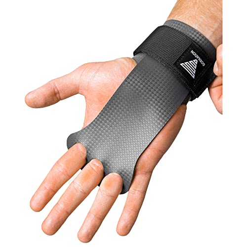 GORNATION Fitness-Handschuhe Carbon - Workout-Grips mit Handgelenkstütze für Herren & Damen - Sporthandschuhe für Calisthenics, Kraftsport, Gym - L von GORNATION