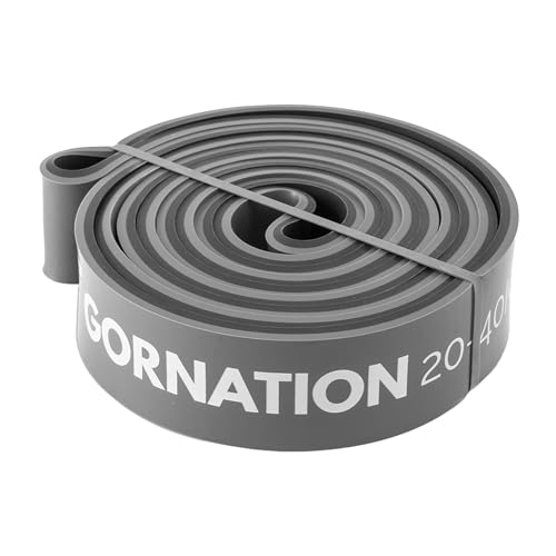 GORNATION Resistance Band - Widerstandsband für Fitness, Calisthenics, Krafttraining & Home Gym - Elastisches Gymnastikband - Heavy, 20-40 kg von GORNATION