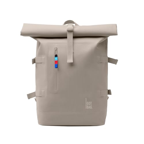 GOT BAG Rucksack Rolltop aus Ocean Impact Plastic | Laptop Rucksack wasserdicht mit Herausnehmbarer 15“ Laptoptasche | 31 Liter Füllvolumen Rollrucksack (Scallop) von GOT BAG