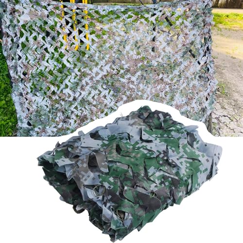 GOYUXV Militärisches Tarnnetz – 150D-Camouflage-Sonnenschutznetz Für Jagd, Tarnung, Sonnenschutz, Dekoration, Schießen (Size : 2x9m/6.5x29.5ft) von GOYUXV