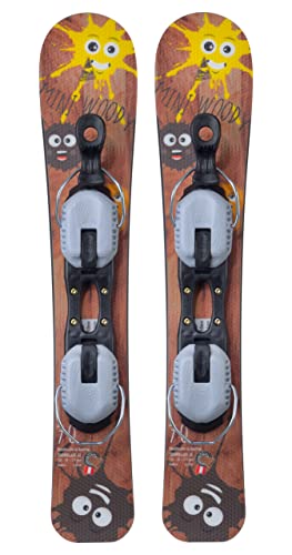 GPO Snowblade Mini Woody, Renn-Kurz-Ski inkl. GC-001-Bindung, 70 cm Länge, Big-Foot-Ski für Herren und Damen von GPO