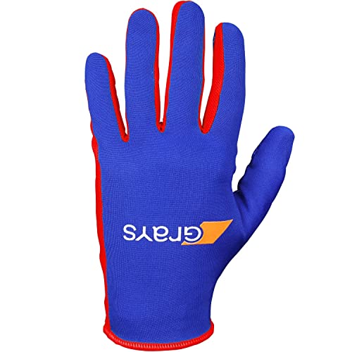 Grays Skinful Pro Hockey-Handschuhe, Marineblau und Fluorrot, M von GRAYS