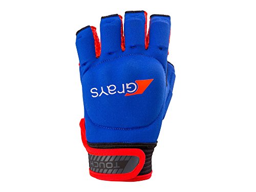 Grays Touch Hockey-Handschuh – Marineblau/Neon-Rot (2017/18), X Small Left Hand von GRAYS