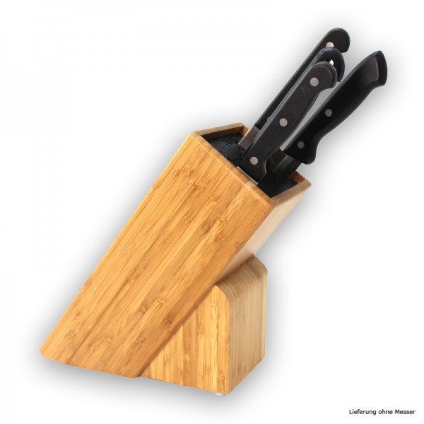 Messerblock Holz mit Einsatz - für Messer bis 22cm - Mit Kunststoff... von GRILL-EXPERTE